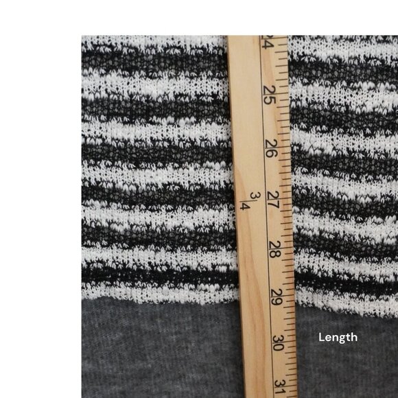 Oh Baby by Motherhood Long Sleeve Black White Striped Maternity Sweater - Picture 4 of 5